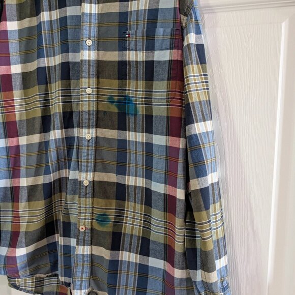 Tommy Hilfiger Men's Button Down Classic Fit Plaid XL Long Sleeve, Project Piece - Picture 5 of 16